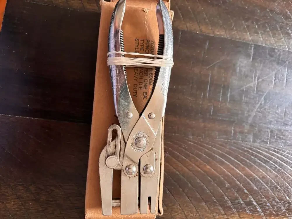 Vintage Sargent & Co. Type 1 Heavy Duty Paper Punch Style A with Original Box